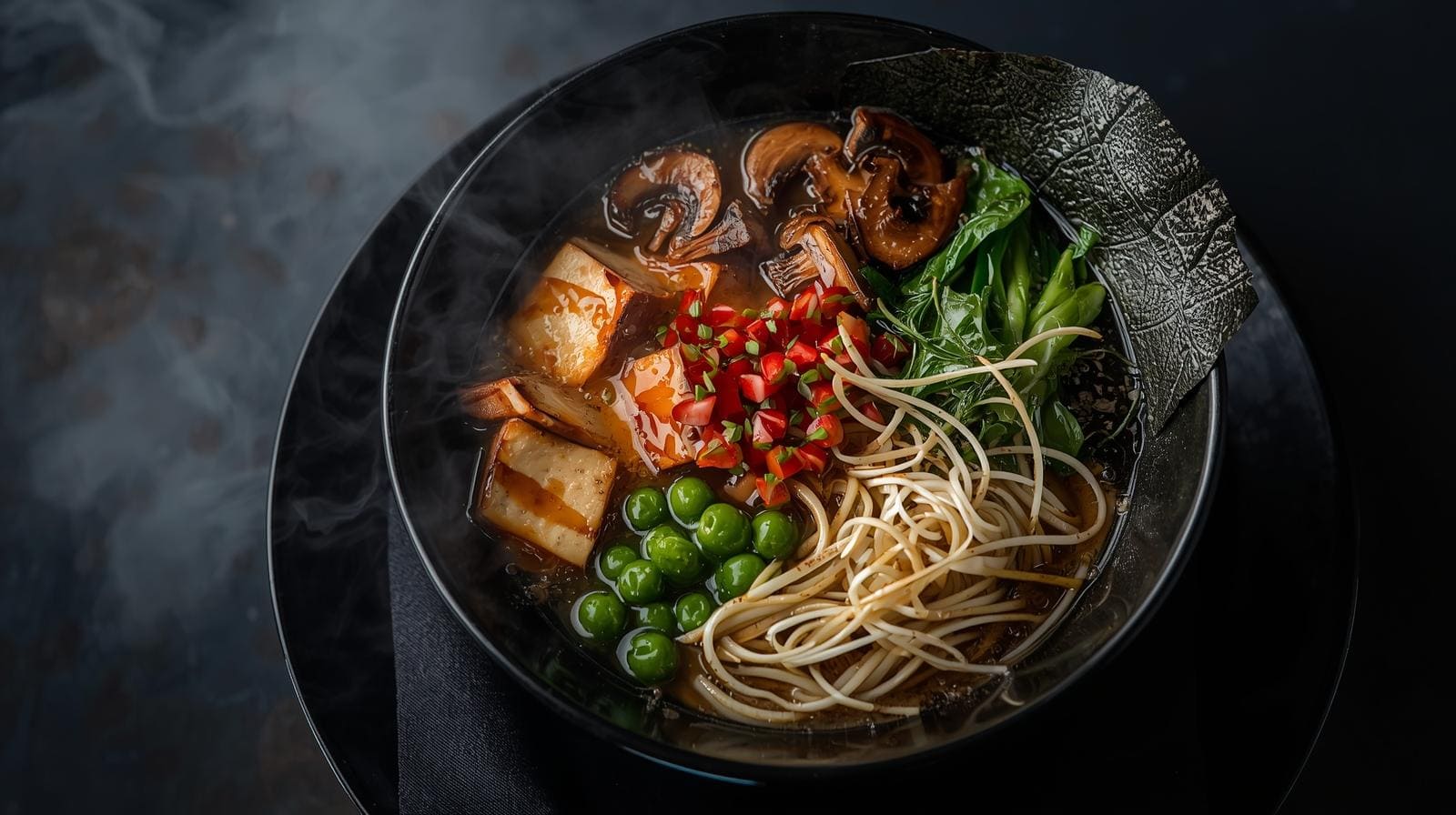 Shoyu Vegetarian Ramen dish